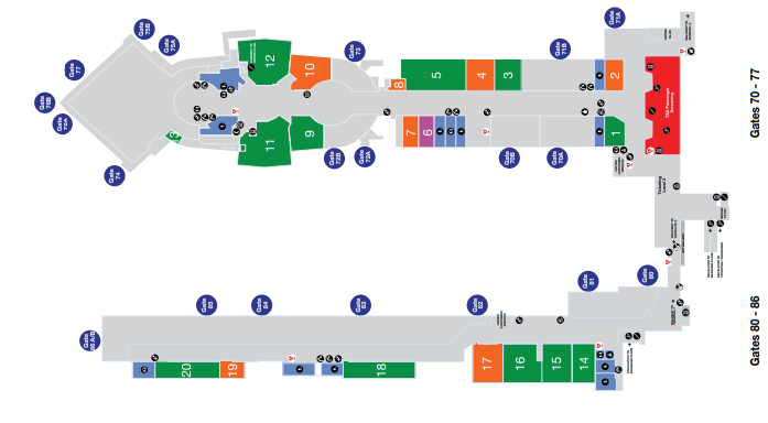 LAX Terminal 2​, Terminal 2 LAX​, LAX Terminal 2 map, LAX Terminal 2 arrivals, LAX Terminal 2 departures