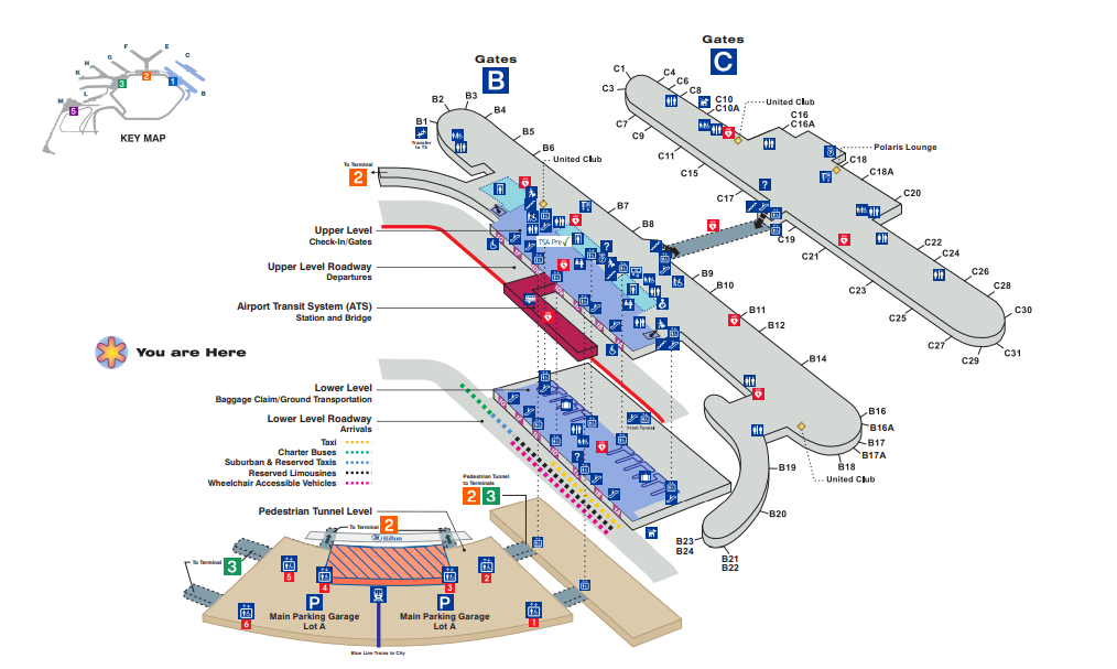 Chicago ORD Terminal 1, ORD Terminal 1, ORD Terminal 1 food, ORD Terminal 1 map, ORD airport Terminal 1